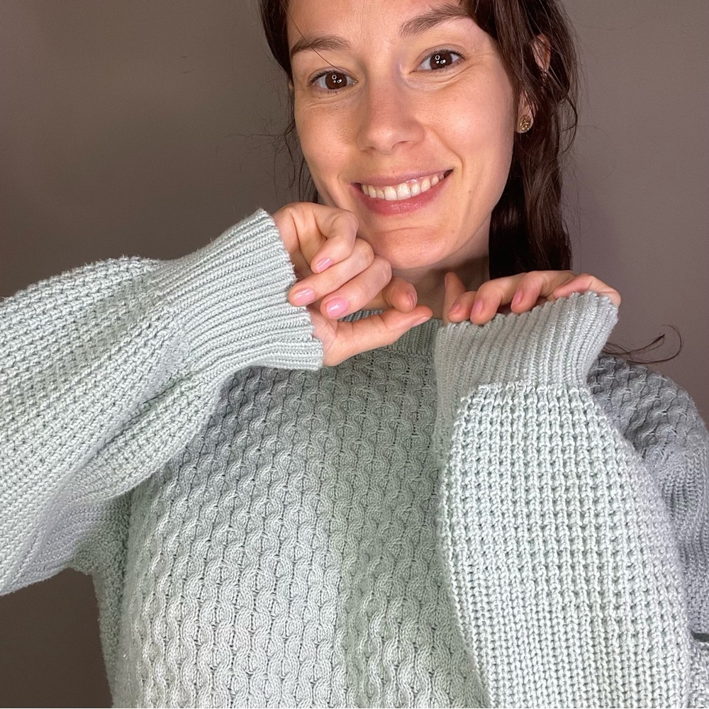 GIFTED Baby Blue Chunky Knit Sweater - Picture 6 of 12